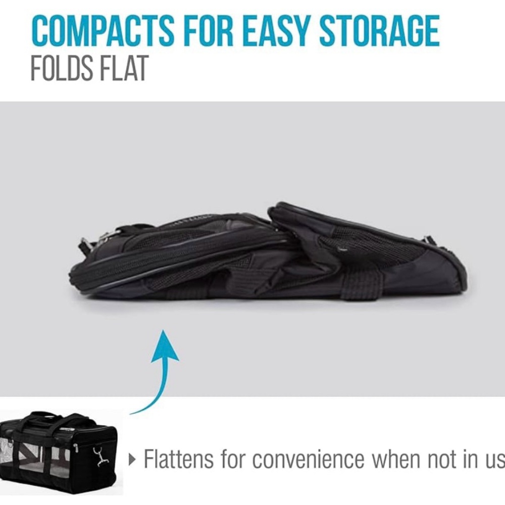 Black Pet Carrier for Dogs - Picture 8 of 14